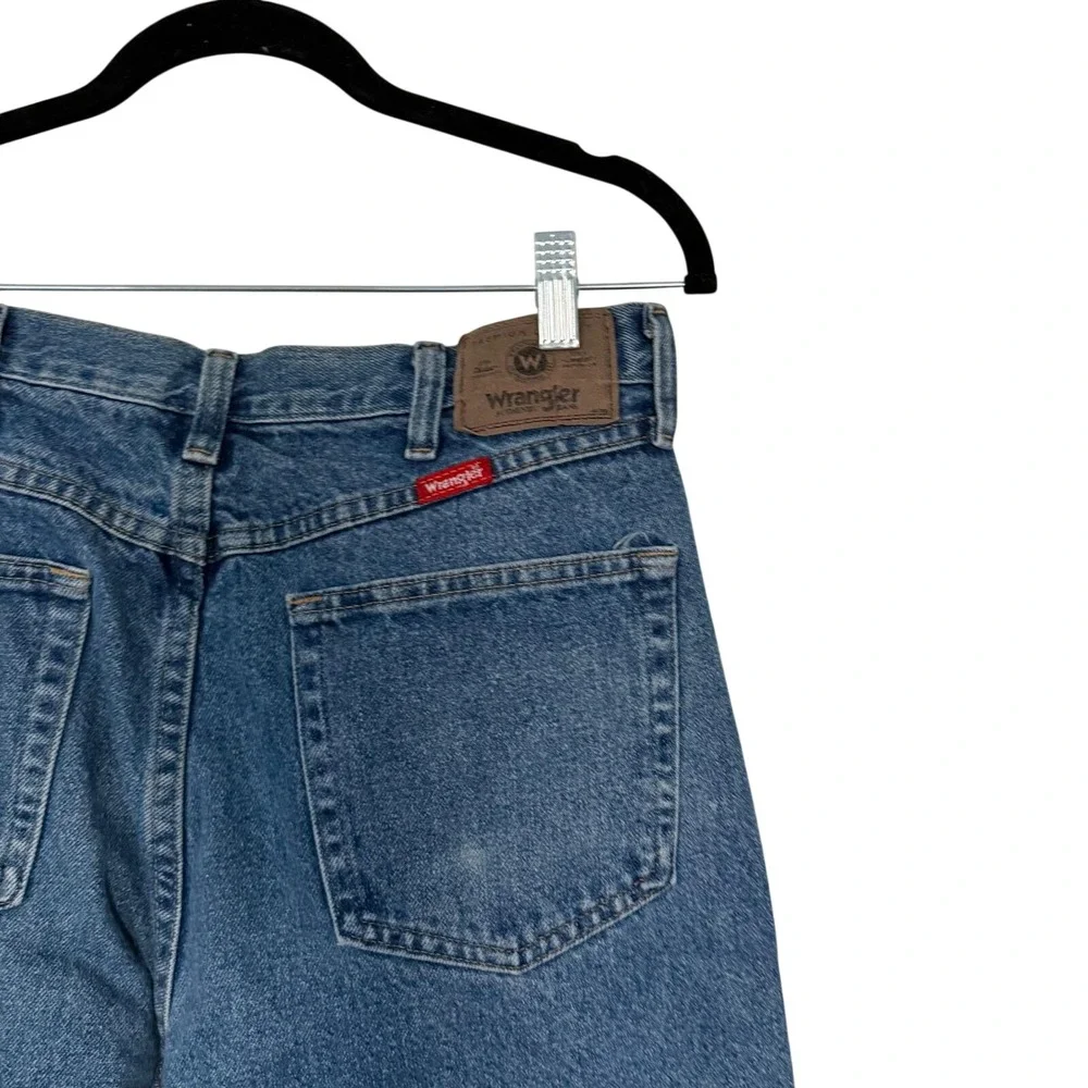 Wrangler 34x32‎ Regular Fit Blue Jeans Men's Straight Leg Y2K Denim Made Mexico